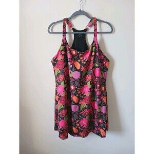 Kitty & Vibe Multicolor Floral Swim And Exercise Play Dress 1X